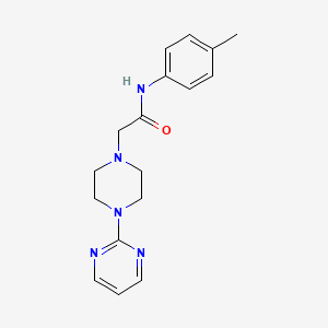 molecular formula C17H21N5O B5298812 N-(4-methylphenyl)-2-[4-(2-pyrimidinyl)-1-piperazinyl]acetamide 