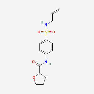 molecular formula C14H18N2O4S B5298819 N-{4-[(allylamino)sulfonyl]phenyl}tetrahydro-2-furancarboxamide 