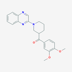 molecular formula C22H23N3O3 B5298828 (3,4-dimethoxyphenyl)(1-quinoxalin-2-ylpiperidin-3-yl)methanone 