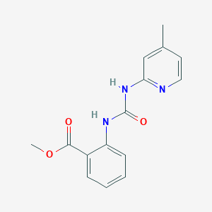 molecular formula C15H15N3O3 B5298863 methyl 2-({[(4-methyl-2-pyridinyl)amino]carbonyl}amino)benzoate 