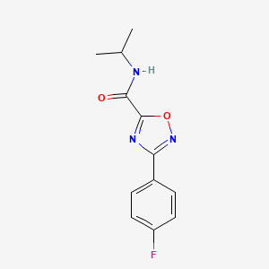 molecular formula C12H12FN3O2 B5298929 3-(4-fluorophenyl)-N-isopropyl-1,2,4-oxadiazole-5-carboxamide 