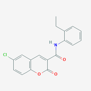 molecular formula C18H14ClNO3 B5298936 6-chloro-N-(2-ethylphenyl)-2-oxo-2H-chromene-3-carboxamide 