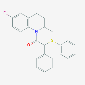 molecular formula C24H22FNOS B5298943 6-fluoro-2-methyl-1-[phenyl(phenylthio)acetyl]-1,2,3,4-tetrahydroquinoline 