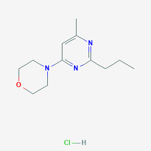 molecular formula C12H20ClN3O B5298957 4-(6-methyl-2-propyl-4-pyrimidinyl)morpholine hydrochloride 