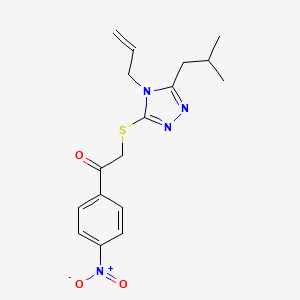 2-[(4-allyl-5-isobutyl-4H-1,2,4-triazol-3-yl)thio]-1-(4-nitrophenyl)ethanone
