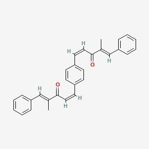 molecular formula C30H26O2 B5298968 5,5'-(1,4-phenylene)bis(2-methyl-1-phenyl-1,4-pentadien-3-one) 
