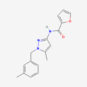 molecular formula C17H17N3O2 B5298979 N-[5-methyl-1-(3-methylbenzyl)-1H-pyrazol-3-yl]-2-furamide 