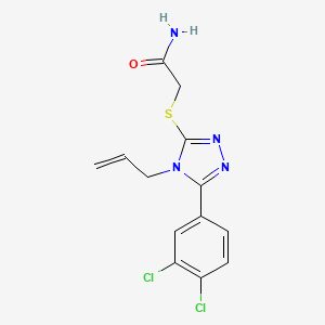 molecular formula C13H12Cl2N4OS B5298996 2-{[4-allyl-5-(3,4-dichlorophenyl)-4H-1,2,4-triazol-3-yl]thio}acetamide 