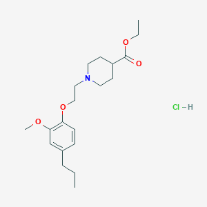 molecular formula C20H32ClNO4 B5299001 ethyl 1-[2-(2-methoxy-4-propylphenoxy)ethyl]-4-piperidinecarboxylate hydrochloride 