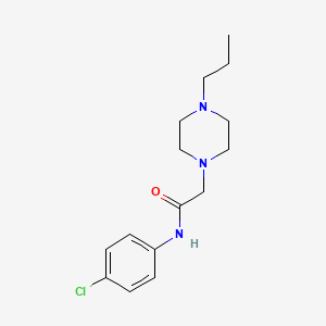 molecular formula C15H22ClN3O B5299027 N-(4-chlorophenyl)-2-(4-propyl-1-piperazinyl)acetamide 