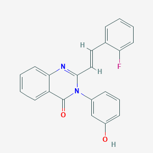 molecular formula C22H15FN2O2 B5299058 2-[2-(2-fluorophenyl)vinyl]-3-(3-hydroxyphenyl)-4(3H)-quinazolinone 