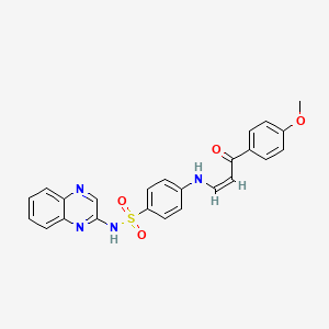 4-{[3-(4-methoxyphenyl)-3-oxo-1-propen-1-yl]amino}-N-2-quinoxalinylbenzenesulfonamide