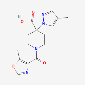 1-[(5-methyl-1,3-oxazol-4-yl)carbonyl]-4-(4-methyl-1H-pyrazol-1-yl)piperidine-4-carboxylic acid