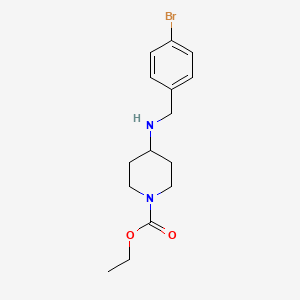 molecular formula C15H21BrN2O2 B5299156 ethyl 4-[(4-bromobenzyl)amino]-1-piperidinecarboxylate 