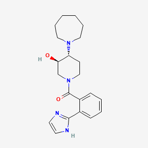 (3R*,4R*)-4-(1-azepanyl)-1-[2-(1H-imidazol-2-yl)benzoyl]-3-piperidinol