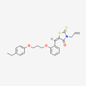 molecular formula C24H25NO3S2 B5299182 3-allyl-5-{2-[3-(4-ethylphenoxy)propoxy]benzylidene}-2-thioxo-1,3-thiazolidin-4-one 