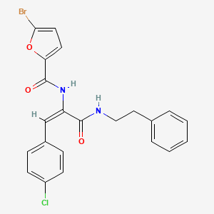 molecular formula C22H18BrClN2O3 B5299216 5-bromo-N-(2-(4-chlorophenyl)-1-{[(2-phenylethyl)amino]carbonyl}vinyl)-2-furamide 