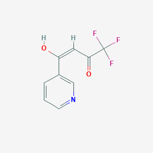 molecular formula C9H6F3NO2 B5299225 4,4,4-trifluoro-3-hydroxy-1-(3-pyridinyl)-2-buten-1-one 