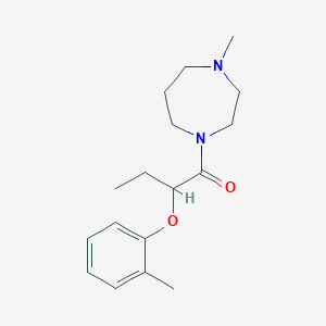 molecular formula C17H26N2O2 B5299233 1-methyl-4-[2-(2-methylphenoxy)butanoyl]-1,4-diazepane 