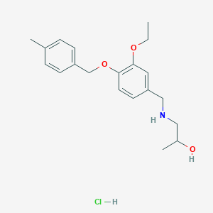 molecular formula C20H28ClNO3 B5299241 1-({3-ethoxy-4-[(4-methylbenzyl)oxy]benzyl}amino)-2-propanol hydrochloride 