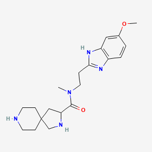 molecular formula C20H29N5O2 B5299253 N-[2-(5-methoxy-1H-benzimidazol-2-yl)ethyl]-N-methyl-2,8-diazaspiro[4.5]decane-3-carboxamide dihydrochloride 