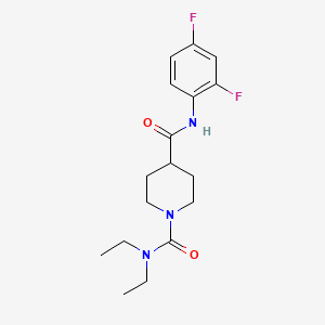 molecular formula C17H23F2N3O2 B5299261 N~4~-(2,4-difluorophenyl)-N~1~,N~1~-diethyl-1,4-piperidinedicarboxamide 