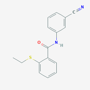 molecular formula C16H14N2OS B5299266 N-(3-cyanophenyl)-2-(ethylthio)benzamide 