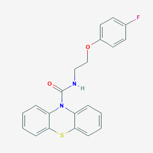 molecular formula C21H17FN2O2S B5299294 N-[2-(4-fluorophenoxy)ethyl]-10H-phenothiazine-10-carboxamide 