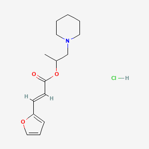 molecular formula C15H22ClNO3 B5299298 1-methyl-2-(1-piperidinyl)ethyl 3-(2-furyl)acrylate hydrochloride 