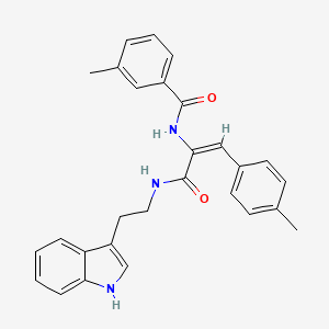 molecular formula C28H27N3O2 B5299310 N-[1-({[2-(1H-indol-3-yl)ethyl]amino}carbonyl)-2-(4-methylphenyl)vinyl]-3-methylbenzamide 
