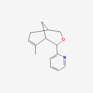 molecular formula C14H17NO B5299341 2-(8-methyl-3-oxabicyclo[3.3.1]non-7-en-2-yl)pyridine 