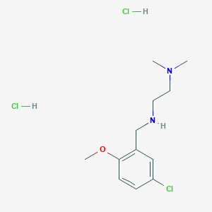 molecular formula C12H21Cl3N2O B5299385 N'-(5-chloro-2-methoxybenzyl)-N,N-dimethyl-1,2-ethanediamine dihydrochloride 