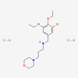 molecular formula C18H31BrCl2N2O3 B5299393 N-(3-bromo-4,5-diethoxybenzyl)-3-(4-morpholinyl)-1-propanamine dihydrochloride 