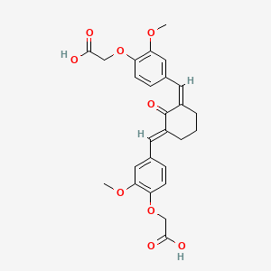 2,2'-{(2-oxo-1,3-cyclohexanediylidene)bis[methylylidene(2-methoxy-4,1-phenylene)oxy]}diacetic acid