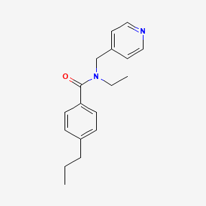 molecular formula C18H22N2O B5299494 N-ethyl-4-propyl-N-(4-pyridinylmethyl)benzamide 
