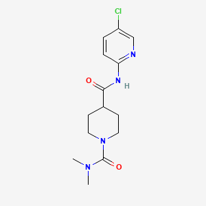 molecular formula C14H19ClN4O2 B5299515 N~4~-(5-chloro-2-pyridinyl)-N~1~,N~1~-dimethyl-1,4-piperidinedicarboxamide 