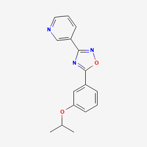 molecular formula C16H15N3O2 B5299564 3-[5-(3-isopropoxyphenyl)-1,2,4-oxadiazol-3-yl]pyridine 
