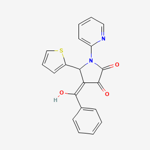 4-benzoyl-3-hydroxy-1-(2-pyridinyl)-5-(2-thienyl)-1,5-dihydro-2H-pyrrol-2-one