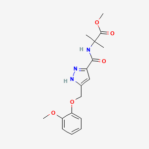methyl 2-[({5-[(2-methoxyphenoxy)methyl]-1H-pyrazol-3-yl}carbonyl)amino]-2-methylpropanoate