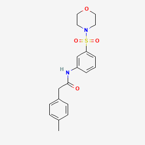 molecular formula C19H22N2O4S B5299634 2-(4-methylphenyl)-N-[3-(4-morpholinylsulfonyl)phenyl]acetamide 