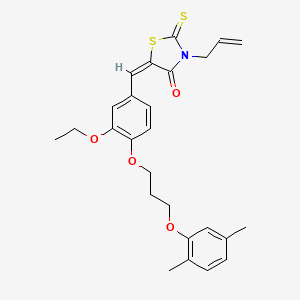molecular formula C26H29NO4S2 B5299666 3-allyl-5-{4-[3-(2,5-dimethylphenoxy)propoxy]-3-ethoxybenzylidene}-2-thioxo-1,3-thiazolidin-4-one 