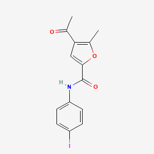 molecular formula C14H12INO3 B5299683 4-acetyl-N-(4-iodophenyl)-5-methyl-2-furamide 