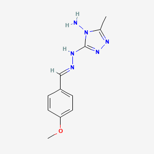 molecular formula C11H14N6O B5299699 4-methoxybenzaldehyde (4-amino-5-methyl-4H-1,2,4-triazol-3-yl)hydrazone 