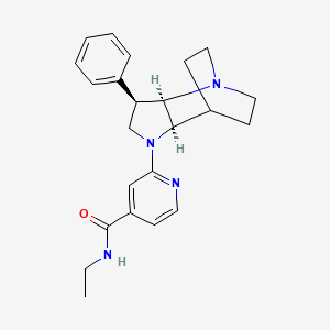 N-ethyl-2-[(3R*,3aR*,7aR*)-3-phenylhexahydro-4,7-ethanopyrrolo[3,2-b]pyridin-1(2H)-yl]isonicotinamide