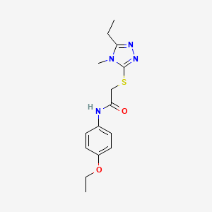 molecular formula C15H20N4O2S B5299730 N-(4-ethoxyphenyl)-2-[(5-ethyl-4-methyl-4H-1,2,4-triazol-3-yl)thio]acetamide 