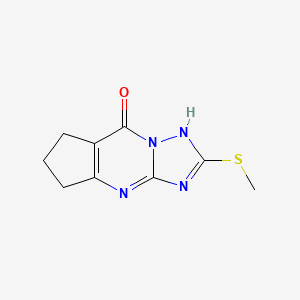 molecular formula C9H10N4OS B5299737 2-(methylthio)-4,5,6,7-tetrahydro-8H-cyclopenta[d][1,2,4]triazolo[1,5-a]pyrimidin-8-one CAS No. 119686-02-1