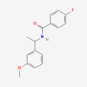 molecular formula C16H16FNO2 B5299739 4-fluoro-N-[1-(3-methoxyphenyl)ethyl]benzamide 