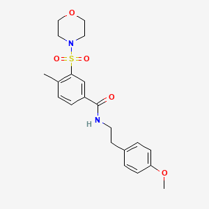 molecular formula C21H26N2O5S B5299790 N-[2-(4-methoxyphenyl)ethyl]-4-methyl-3-(morpholin-4-ylsulfonyl)benzamide 