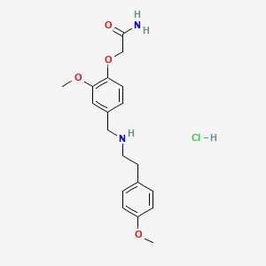 molecular formula C19H25ClN2O4 B5299814 2-[2-methoxy-4-({[2-(4-methoxyphenyl)ethyl]amino}methyl)phenoxy]acetamide hydrochloride 