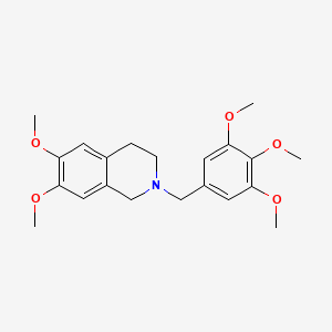 molecular formula C21H27NO5 B5299835 6,7-dimethoxy-2-(3,4,5-trimethoxybenzyl)-1,2,3,4-tetrahydroisoquinoline 